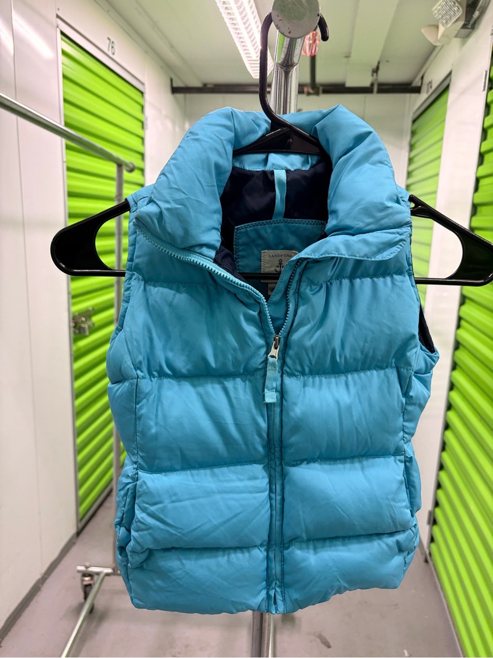 Lands' End Kids Turquoise Quilted Vest
